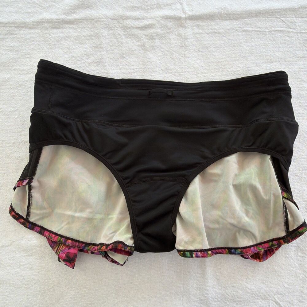 Lululemon Speed Up Short Multicolor Abstract Floral Running Shorts Womens 10 - Picture 9 of 15